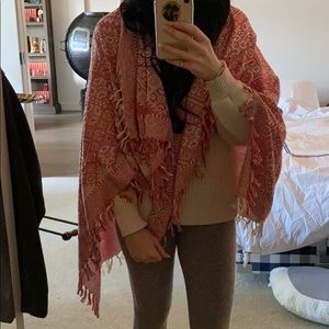 Madewell red and white scarf